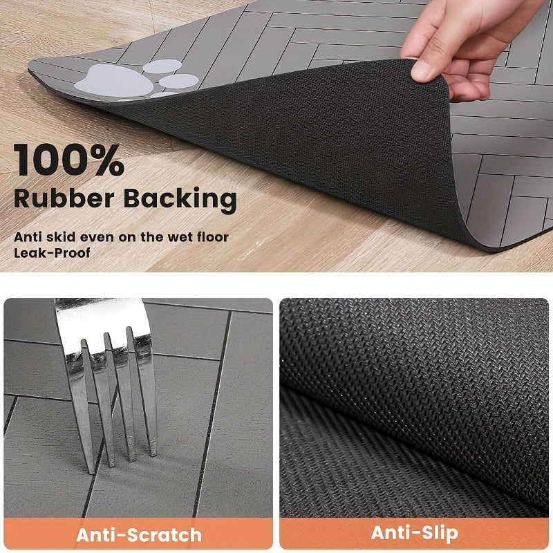 Alfombra Impermeable De Alimentación De Mascotas.