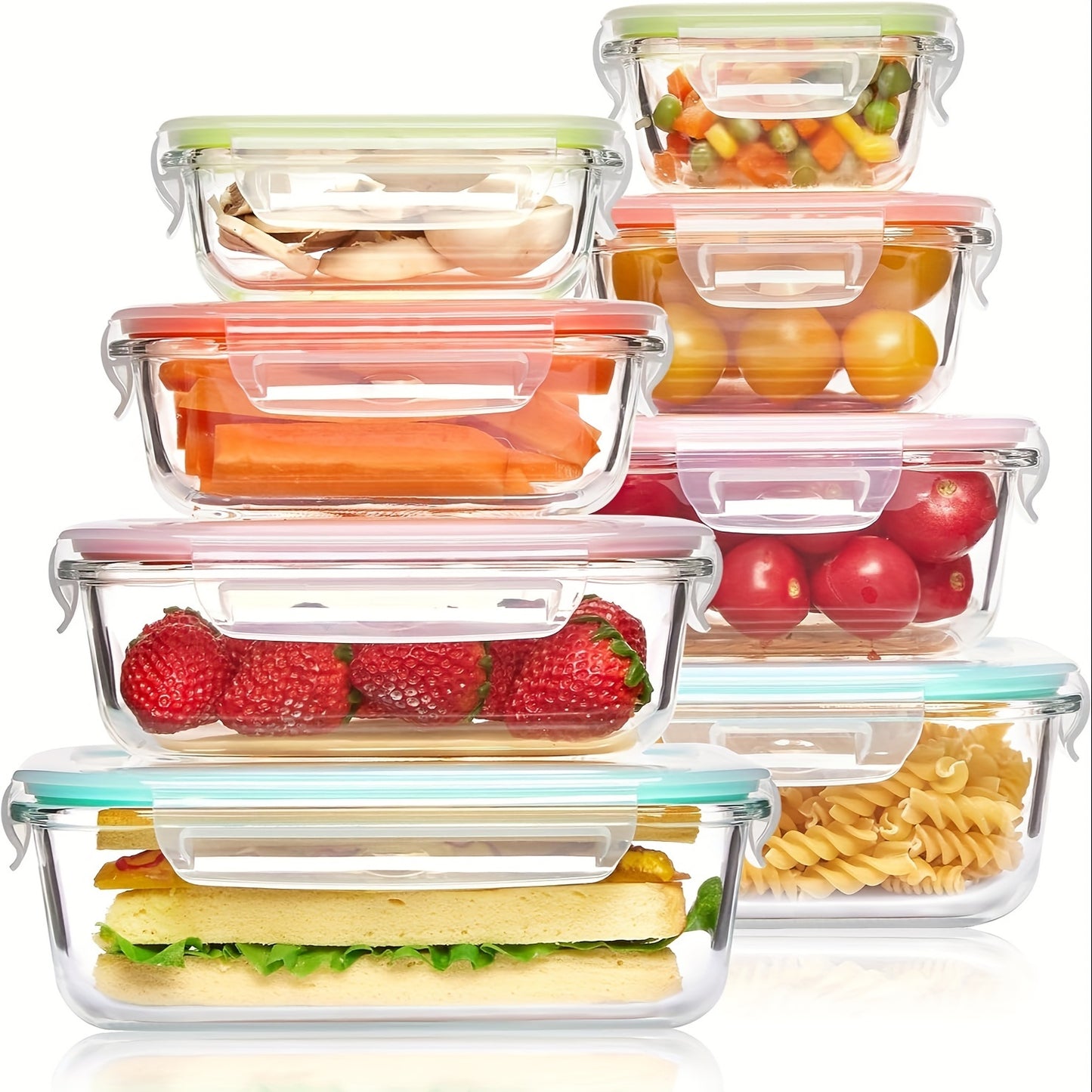 Set De Recipientes Almacenamiento En vidrio.