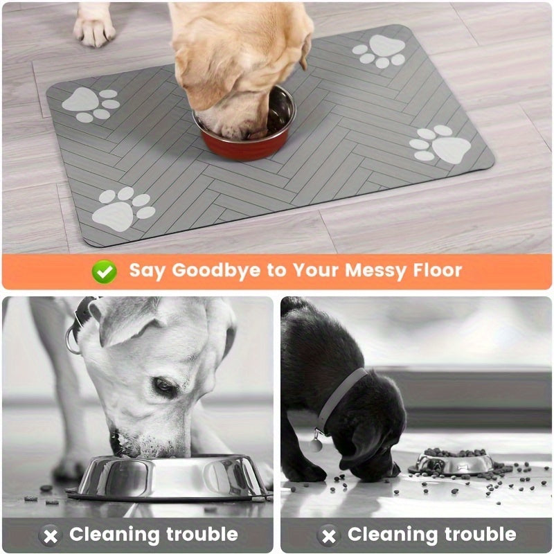 Alfombra Impermeable De Alimentación De Mascotas.