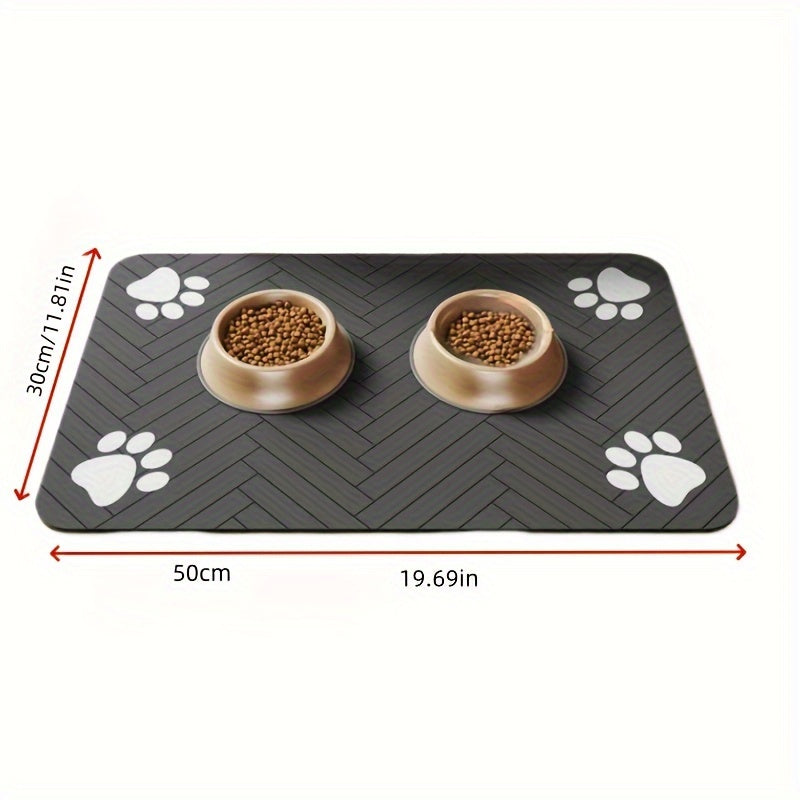Alfombra Impermeable De Alimentación De Mascotas.