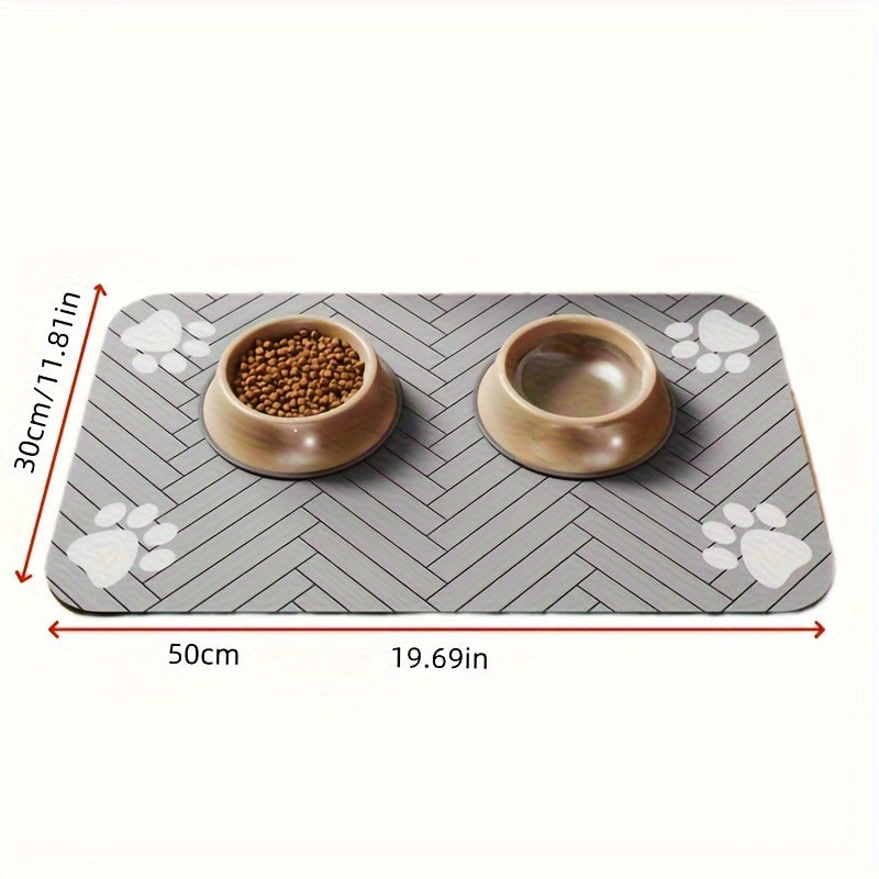 Alfombra Impermeable De Alimentación De Mascotas.