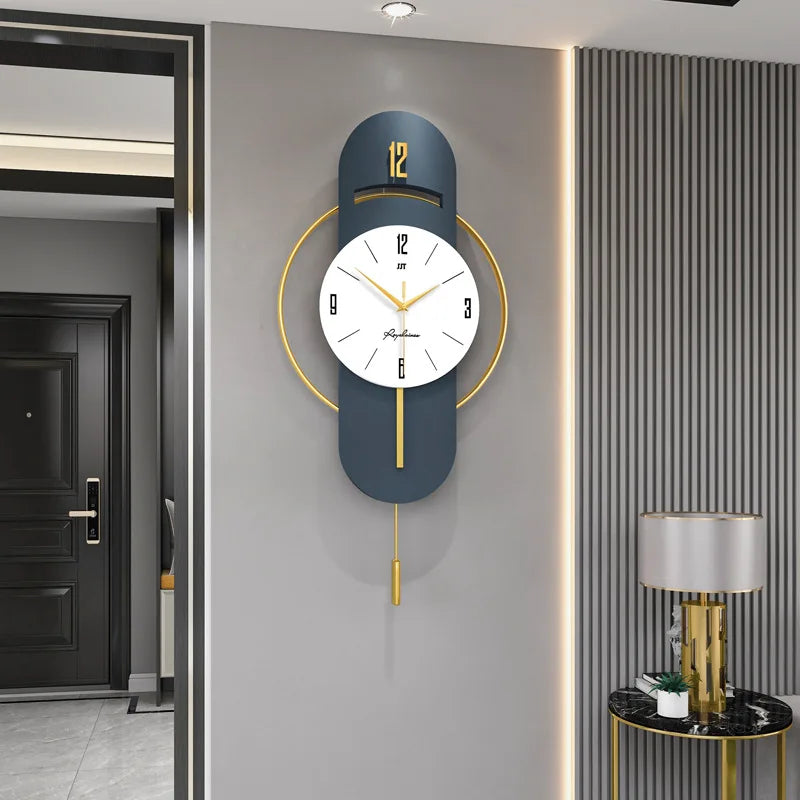 Reloj De Pared De Bambú Y Madera.