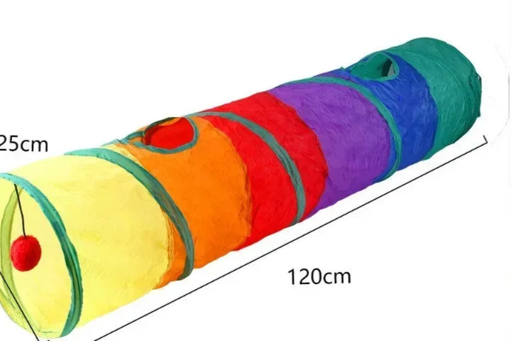 Túnel Arco Iris De Juego Para Gatos.