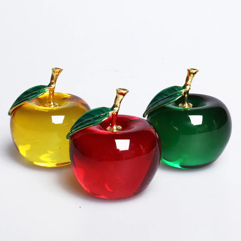 Decoración Manzana De Cristal.