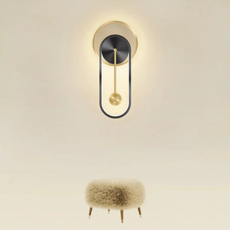Lampara De Pared Con Reloj Integrado.