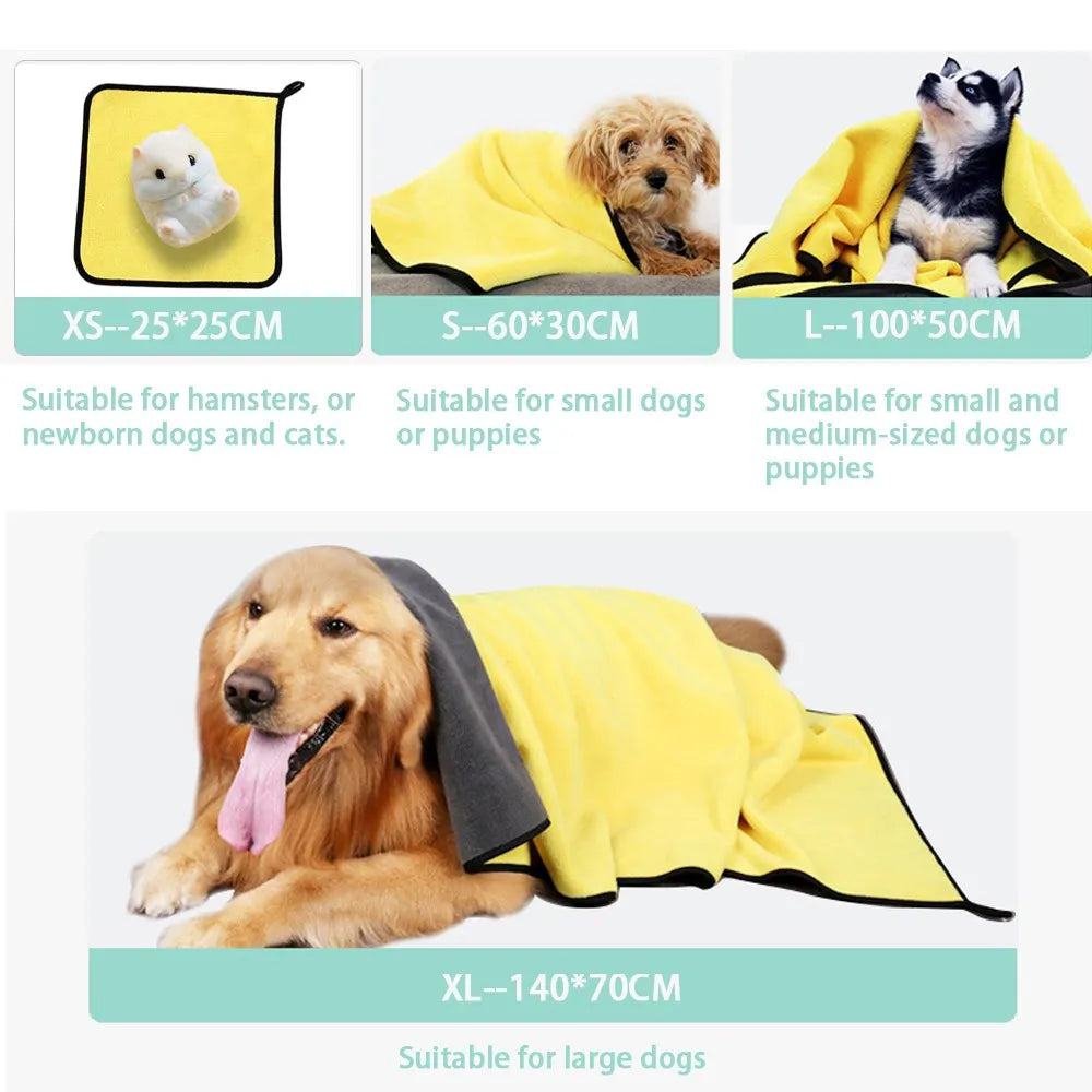 Toalla De Secado Rápido Para Mascotas.