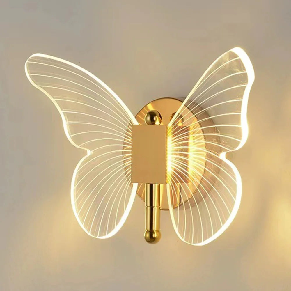 Lampara De Pared LED De Mariposa.