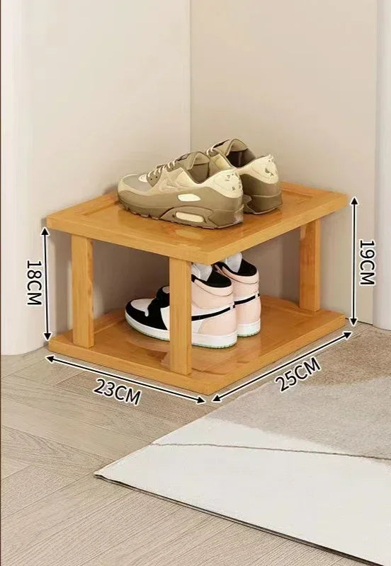 Zapatero De Bambú Minimalista.