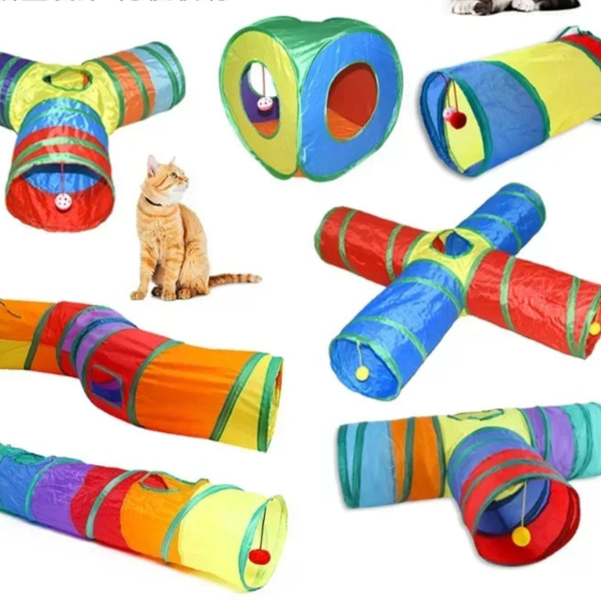 Túnel Arco Iris De Juego Para Gatos.