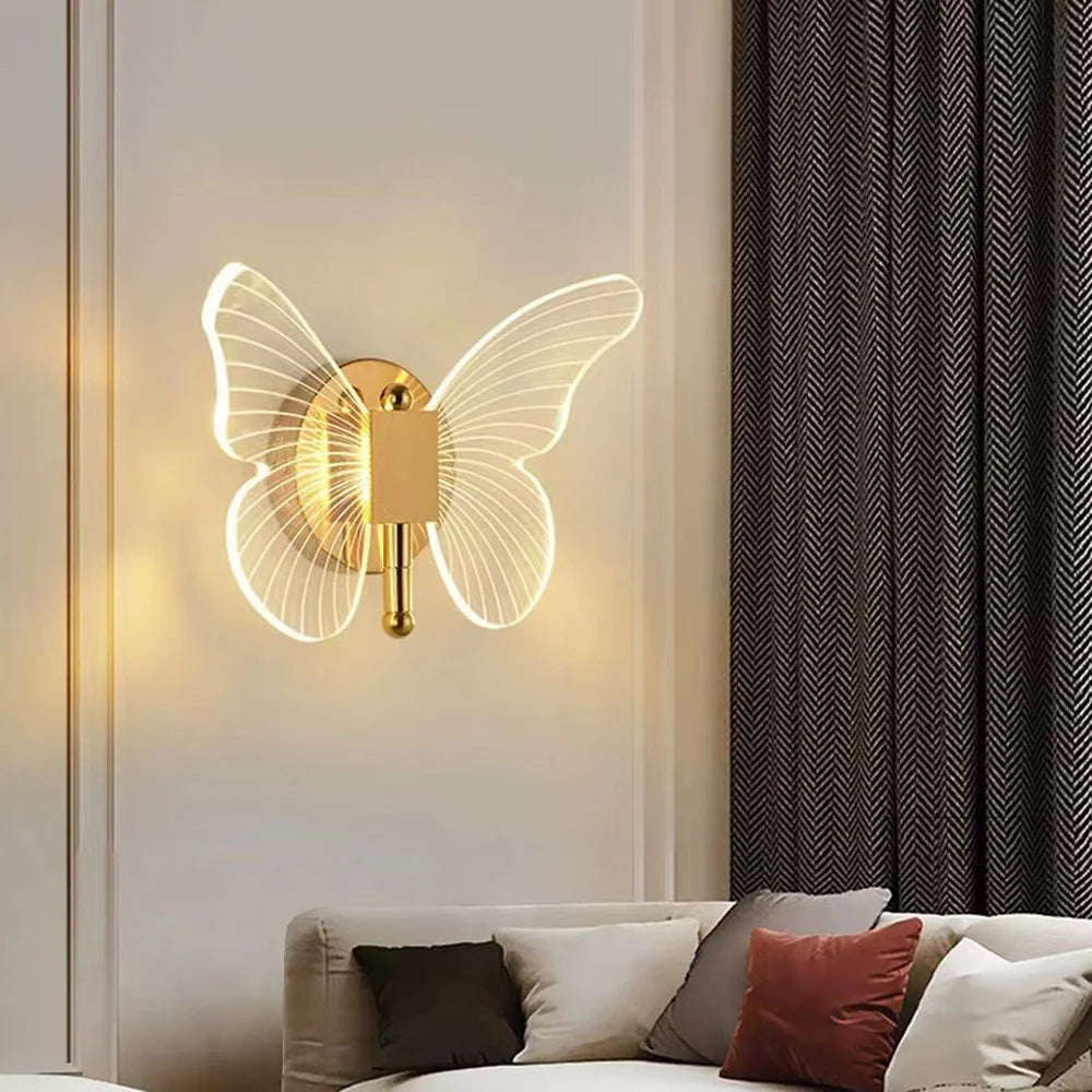 Lampara De Pared LED De Mariposa.