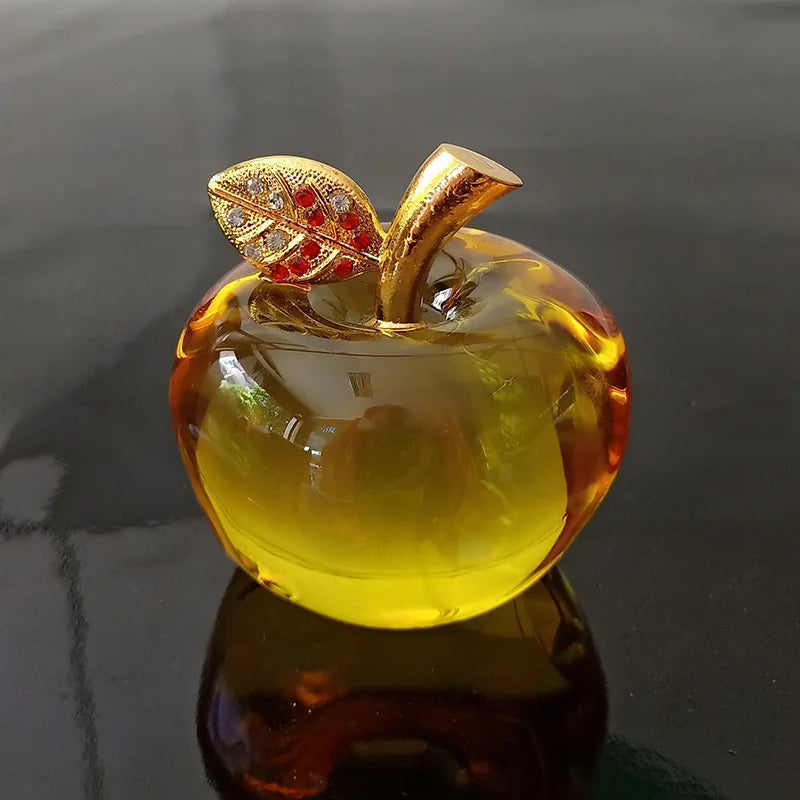 Decoración Manzana De Cristal.