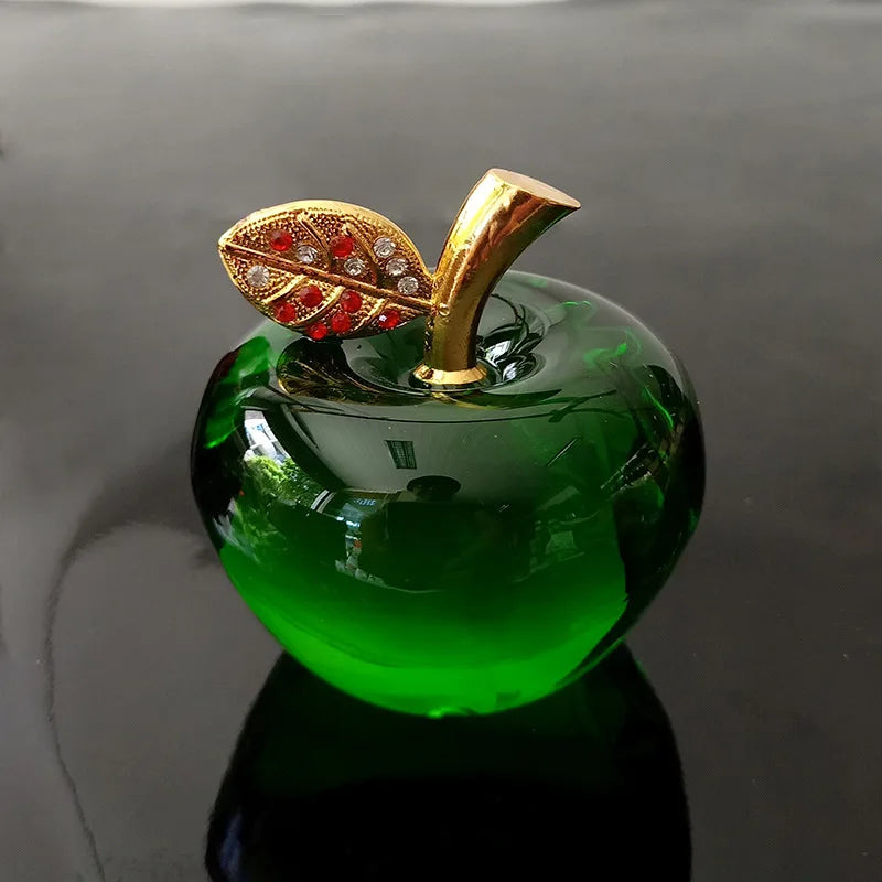 Decoración Manzana De Cristal.