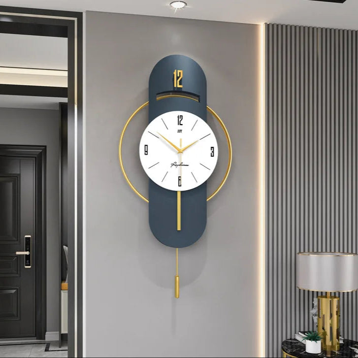 Reloj De Pared De Bambú Y Madera.