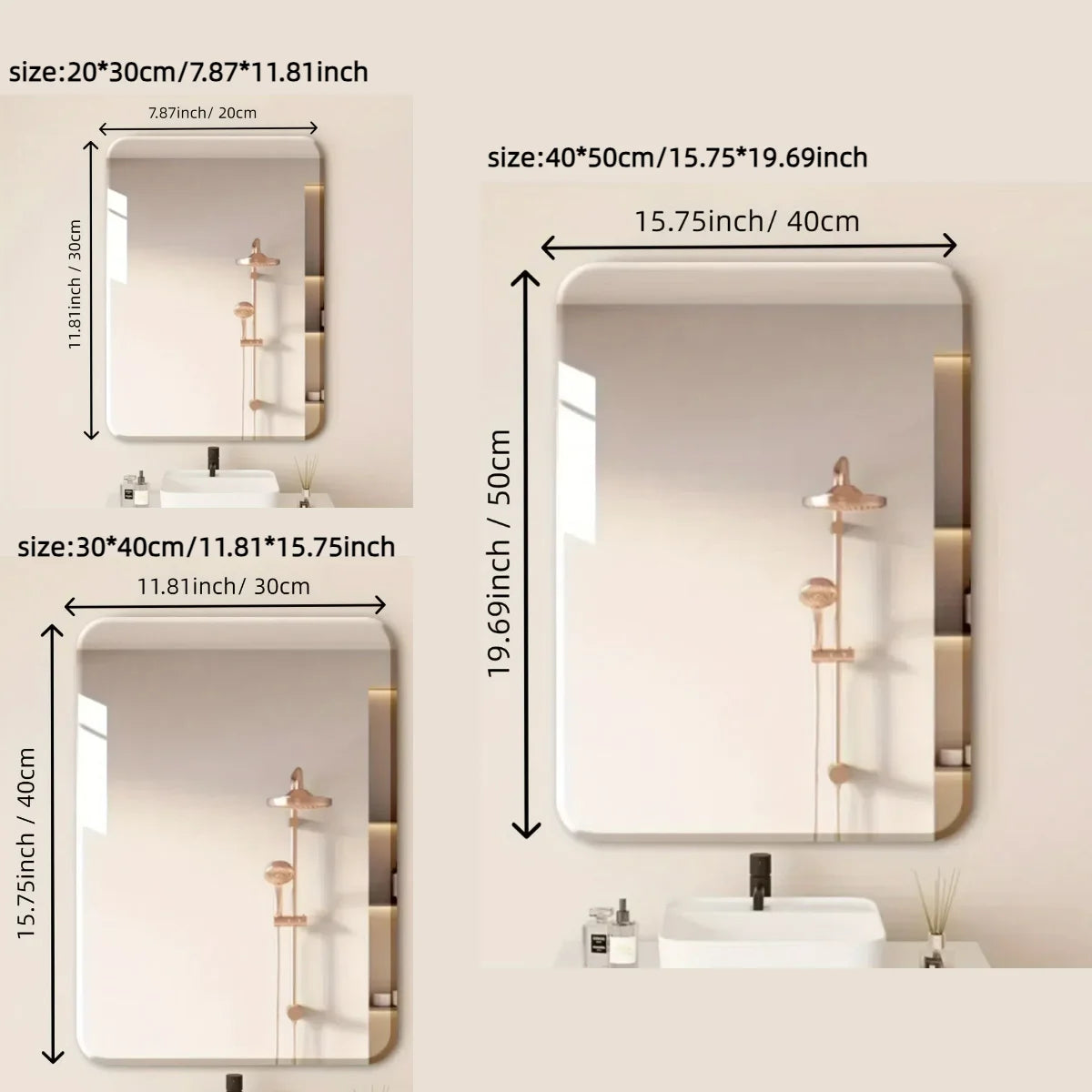 Espejo Acrílico Irrompible Para Baño.