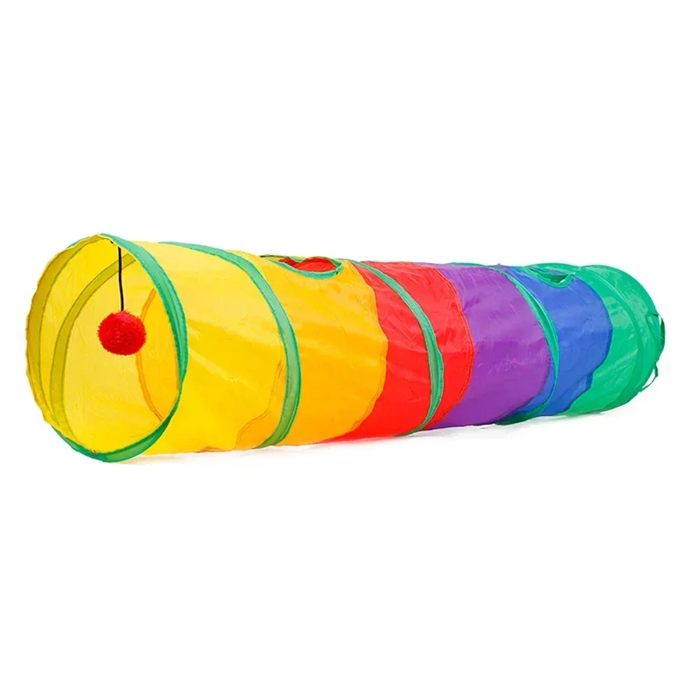 Túnel Arco Iris De Juego Para Gatos.