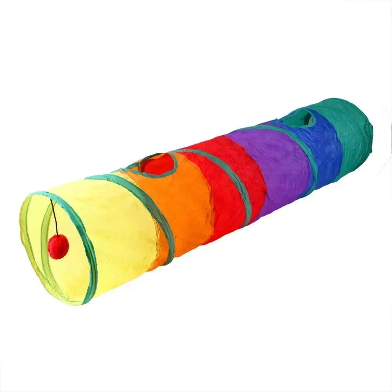 Túnel Arco Iris De Juego Para Gatos.