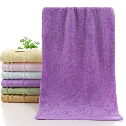 2pcs Bamboo Fiber Towels Sets 34x74cm 70x140cm Home Bath Towels
