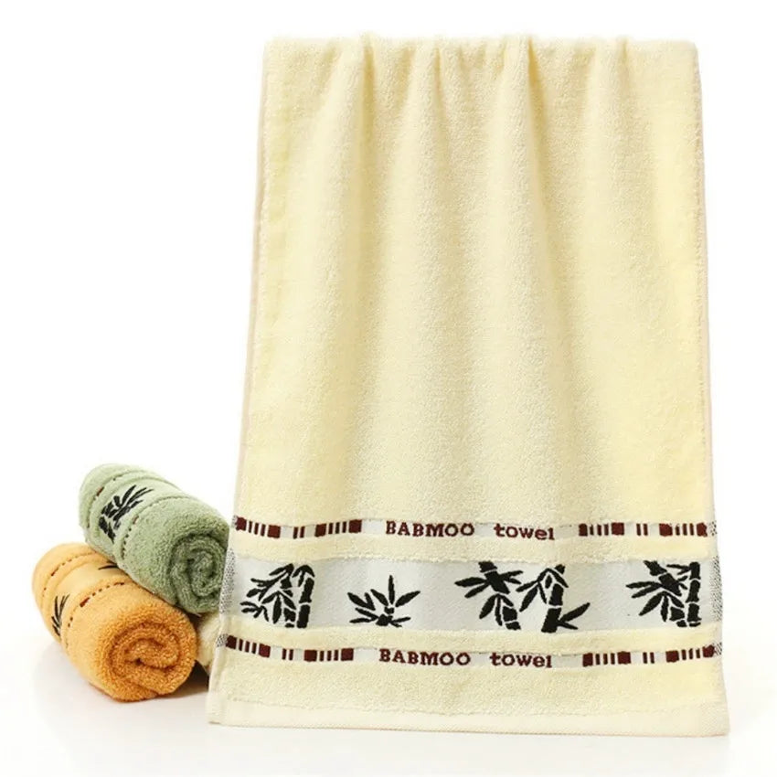2pcs Bamboo Fiber Towels Sets 34x74cm 70x140cm Home Bath Towels