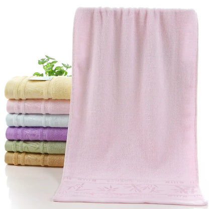 2pcs Bamboo Fiber Towels Sets 34x74cm 70x140cm Home Bath Towels