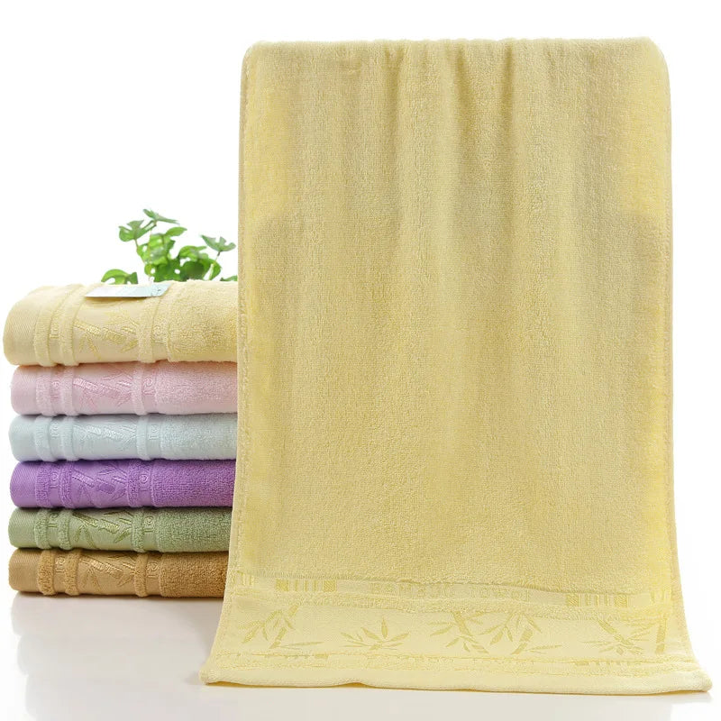 2pcs Bamboo Fiber Towels Sets 34x74cm 70x140cm Home Bath Towels